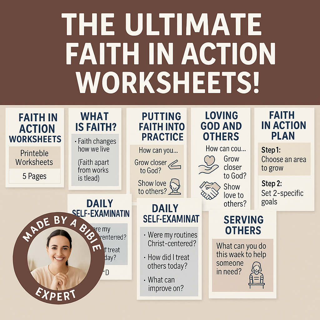 ✝️ Faith in Action Worksheets