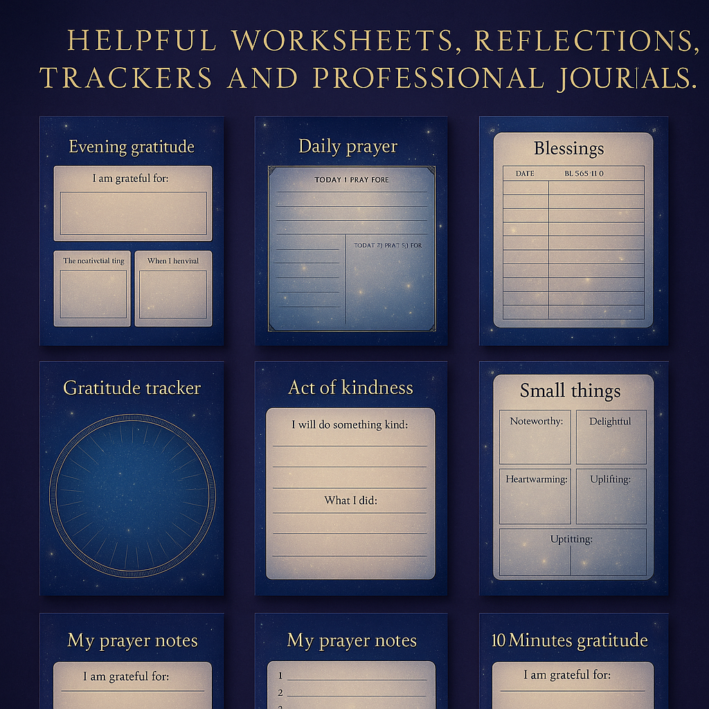 Prayer Journal  | Bible Study Guide  | Reflection Notes